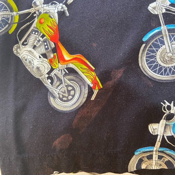 Paradise Found Hawaiian Shirt with Motorcycles Sz Large - Picture 4 of 5